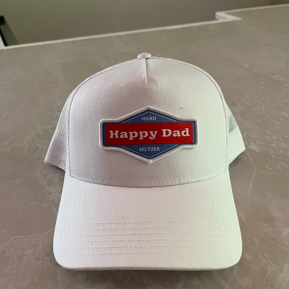 Happy Dad White Trucker Hat